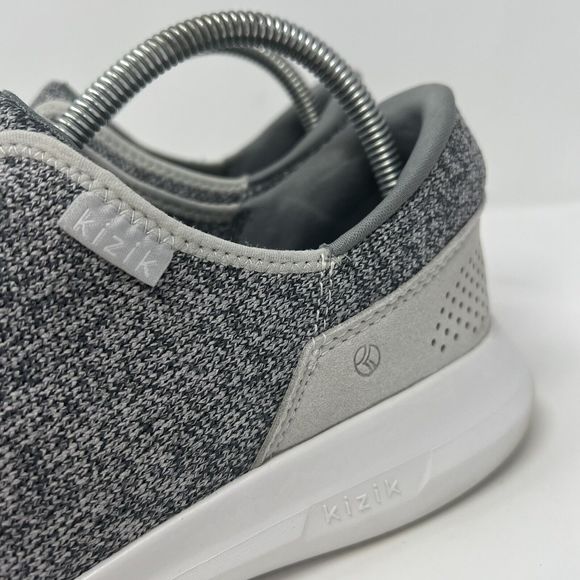 Kizik Men 9 Wide Madrid Eco Knit Running Sneaker Shoes Slip On Heather Gray - Picture 2 of 7
